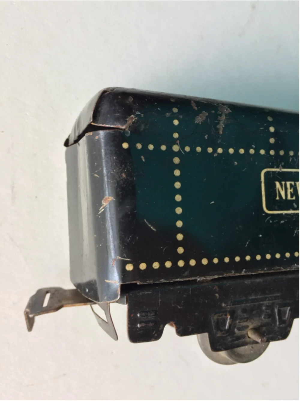Vintage Marx New York Central Black Tender Car Tin Litho O Gauge Train